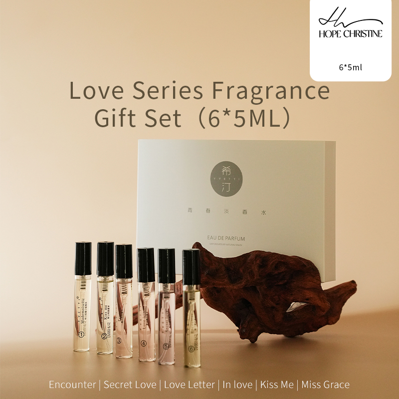 Perfume Fragrance Samples - HOPE CHRISTINE ラブ 6個入り ミニ香水サンプルギフトセット ロマンチックな香り