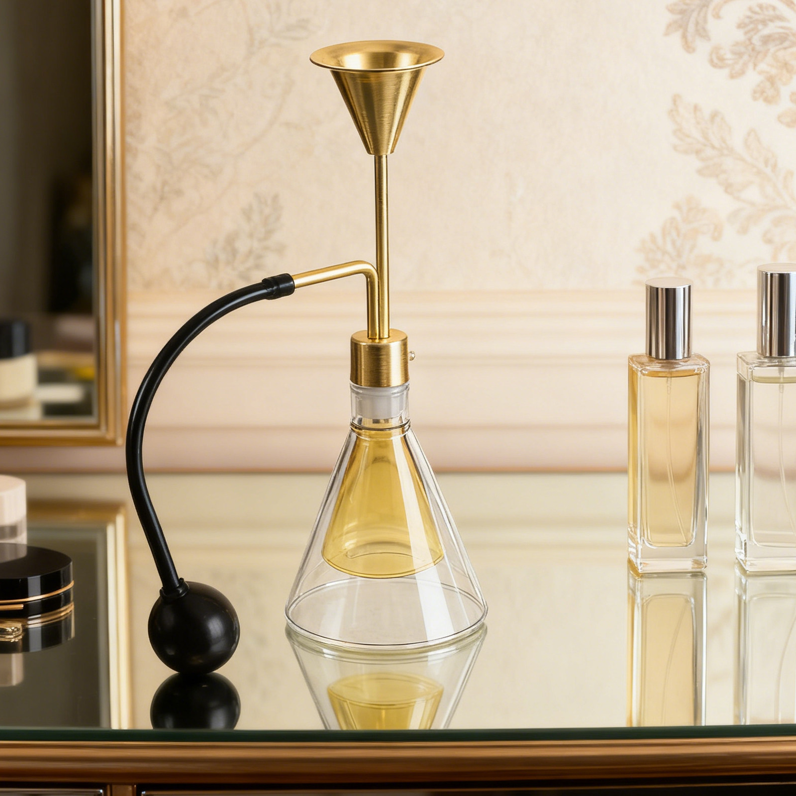 二重構造のガラス製エッセンシャルオイルボトル。アロマセラピー - Perfume Fragrance Samples のレビューと価格