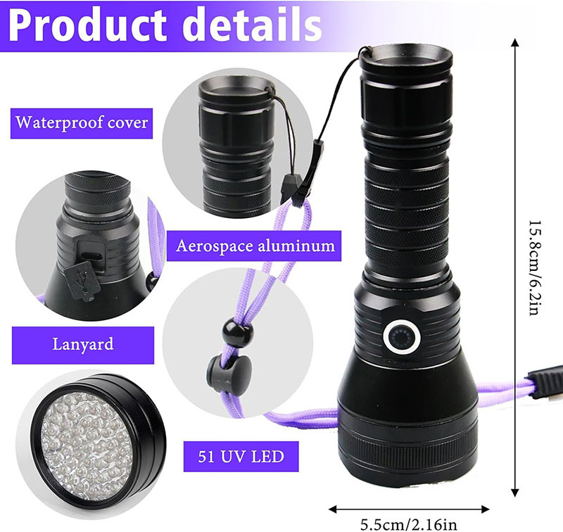 TOPCOM 51LED UV 懐中電灯 充電式 51 LE - Amber Musk Oil のレビューと価格