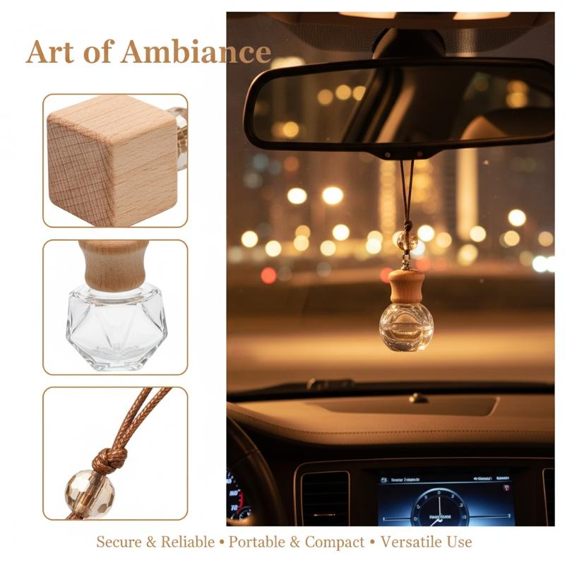 車用吊り下げ香水瓶 1個 エッセンシャルオイルディフューザー - Perfume Fragrance Samples のレビューと価格