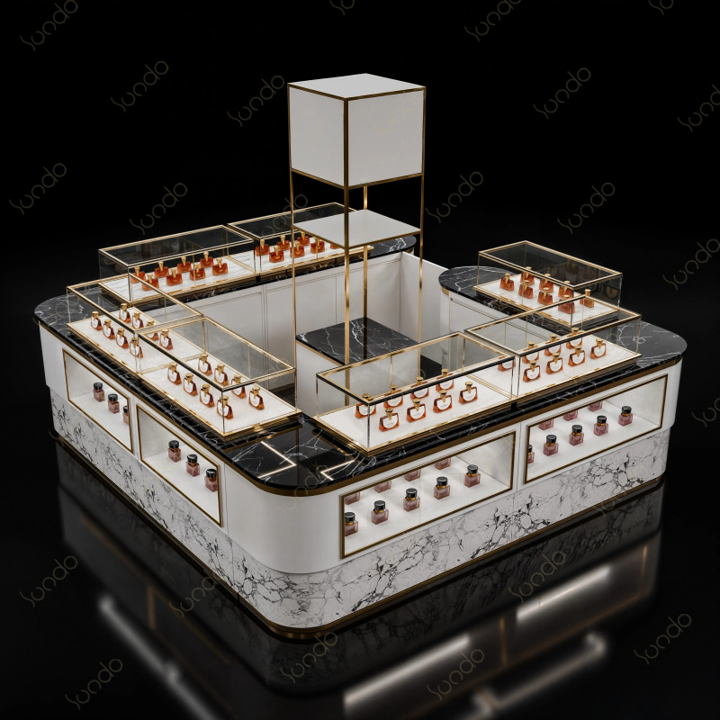 カスタム高級香水ブースキオスクデザイン回転式ショーケースプレ - Perfume Light Fragrance のレビューと価格