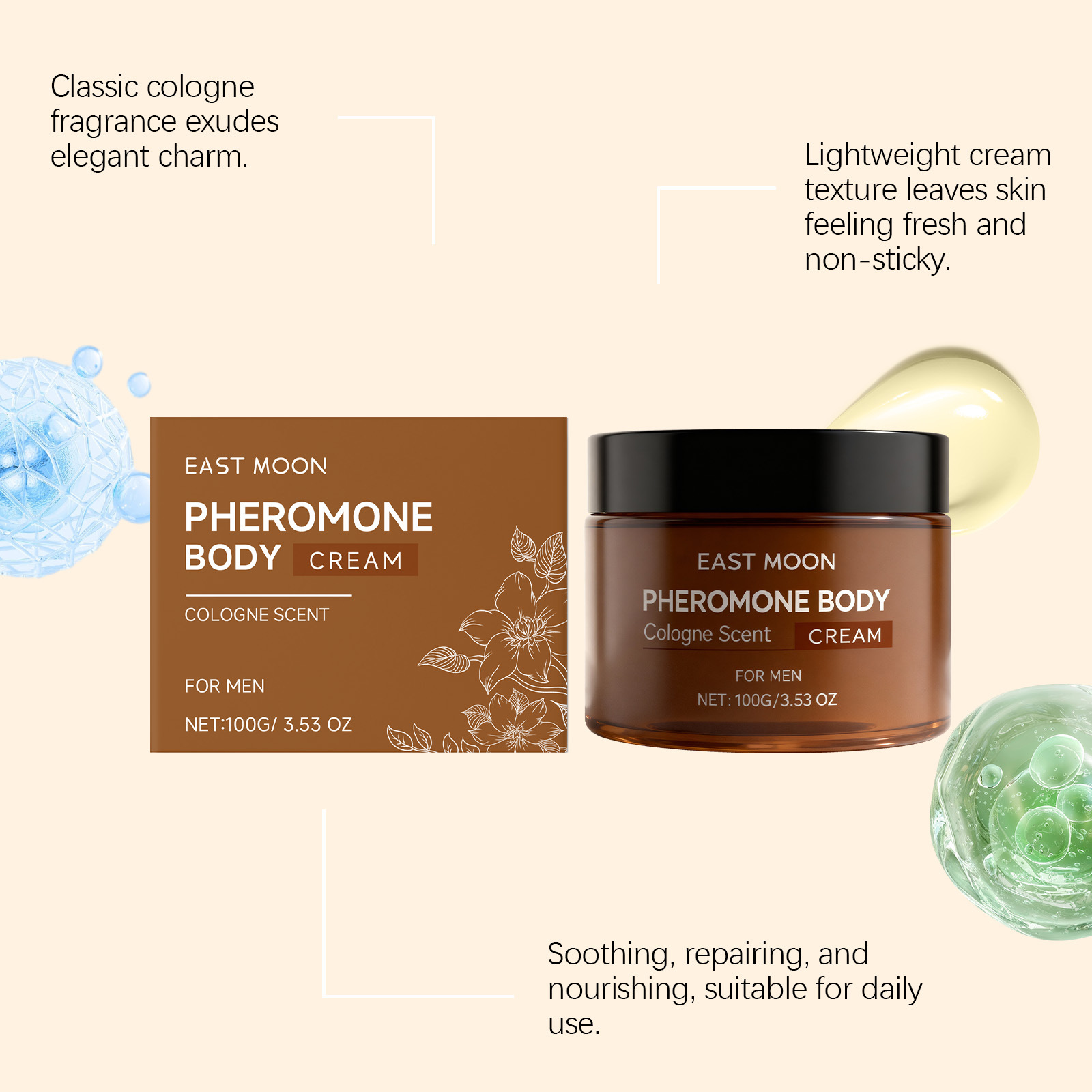 イーストムーンメンフレグランスモイスチャライジングローション - Perfume Light Fragrance のレビューと価格